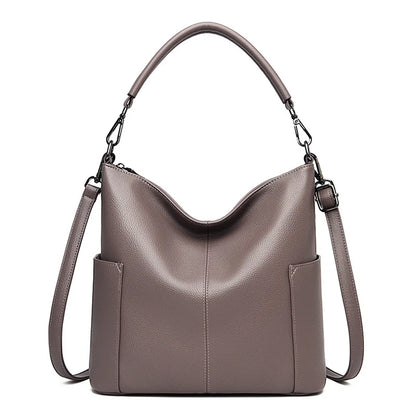 Large-Capacity Bucket Bag Women Soft Leather Hand-Held Large Bag Single-Shoulder Crossbody Bag