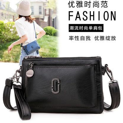 Simple Large-Capacity Shoulder Bag Women S Versatile Soft Leather Small Square Bag - Soft