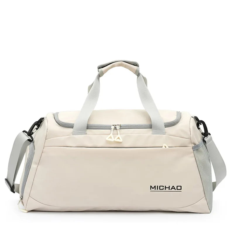 Multi Pocket Gym Duffle Bag Waterproof Versatile Sports Bag Wet Dry Separation Pocket Large Capacity