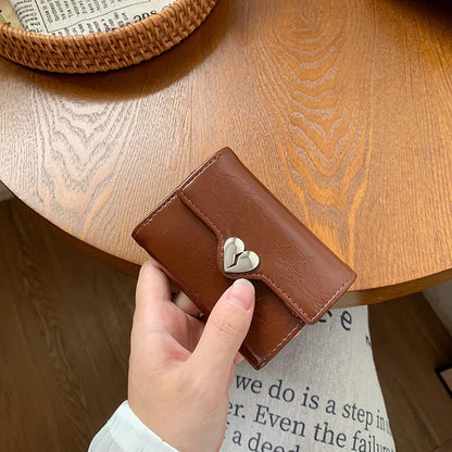 Cracked Leather Zipper Large-Capacity Ladies Wallet