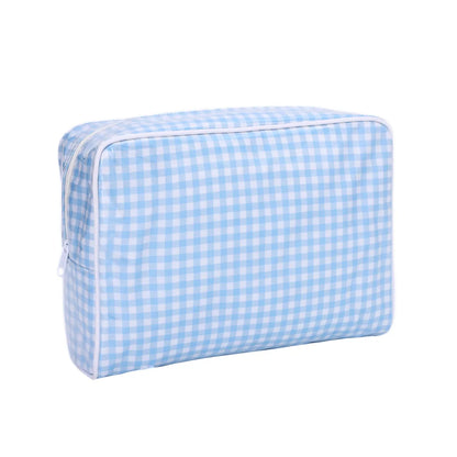 Polyester Pvc Cosmetic Bag Double-Layer Waterproof Storage Color-Printed Portable Makeup Organizer