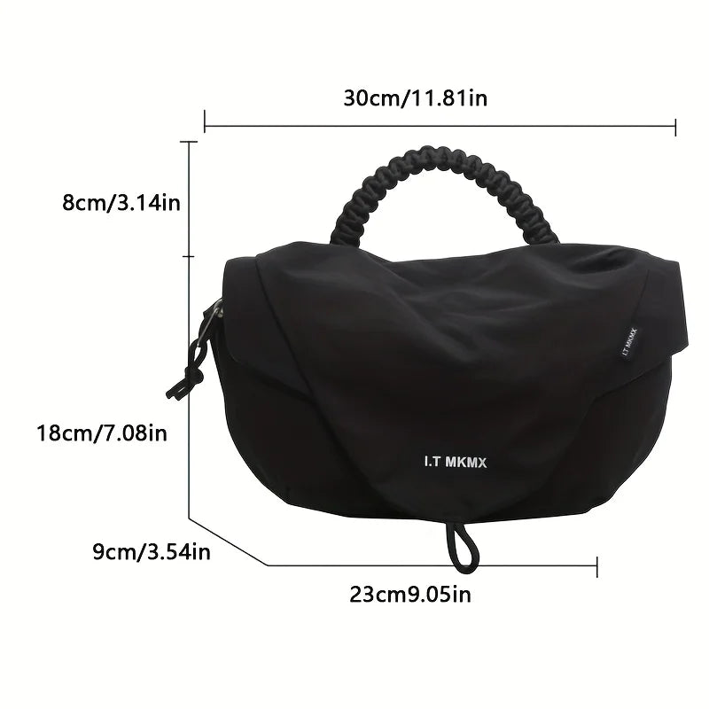 Stylish Oxford Crossbody Bag Adjustable Strap Large Capacity Messenger Work Daily Commute Fitness