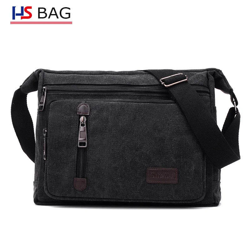 Men S Canvas Shoulder Leisure Travel Crossbody Large Capacity Bag Women