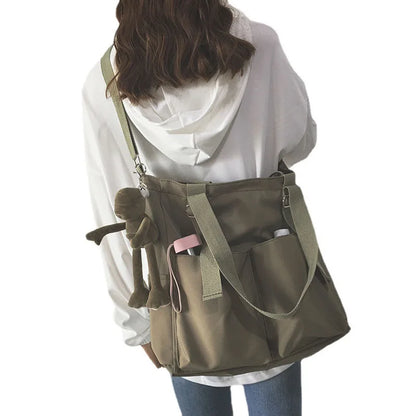 Large Capacity Nylon Tote Bag for Women – Waterproof Shoulder & Crossbody