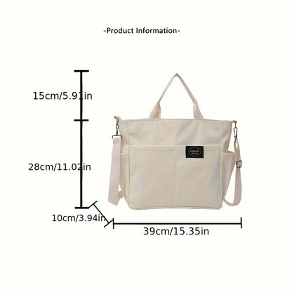 Large Capacity Tote Bag for Women – Multi-Pocket Shoulder & Crossbody