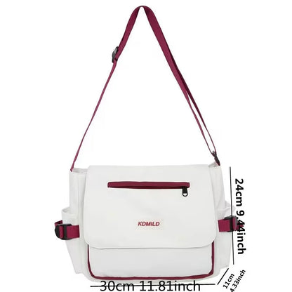 Oxford Diagonal Cross Bags Youth Casual Version Ladies Canvas Shoulder Bag Solid Color Women
