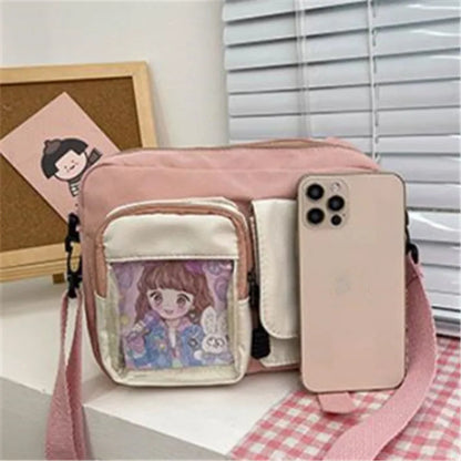 Stylish Nylon Small Messenger Bag Student Girls Chic Shoulder Bag