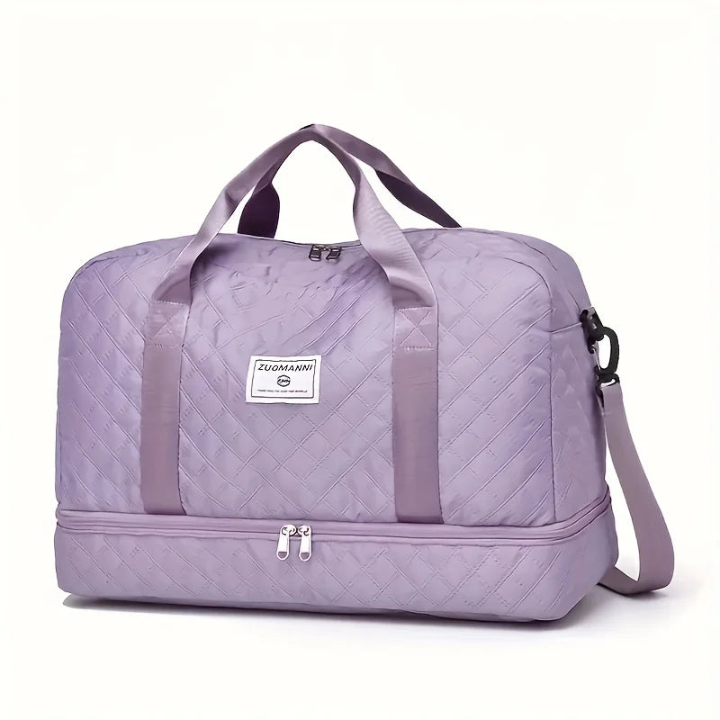 Luxurious Oversized Duffel Bag Stylish Durable Dry Wet Separation Handy Side Pockets Travel
