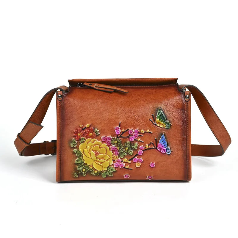 Crossbody Bag Ethnic Style Women Square Chinese-Style Single-Shoulder Bag