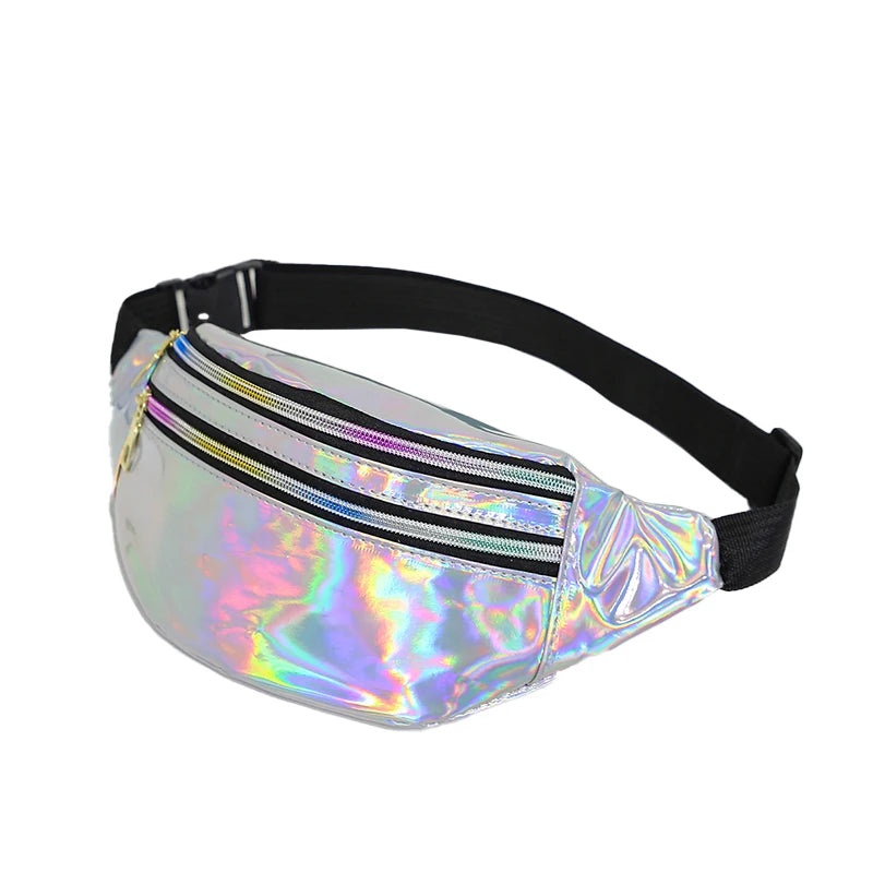 Trendy Personality Women S Waist Bag Laser Cool Lightweight Sport Leisure Female Belt Packs Outings