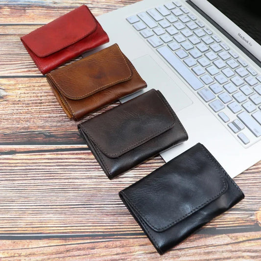 Leather Plant-Tanned Hand Luxury Paint Old Card Bag Creative Multi-Functional Coin Wallet Driver S