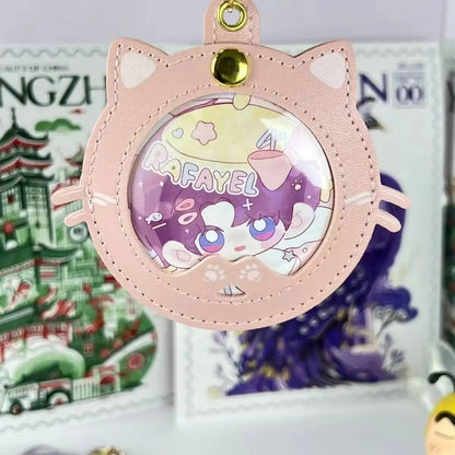 Cat Shape Badge Display Holder – 58mm Pin Protective Cover for Ita Bag