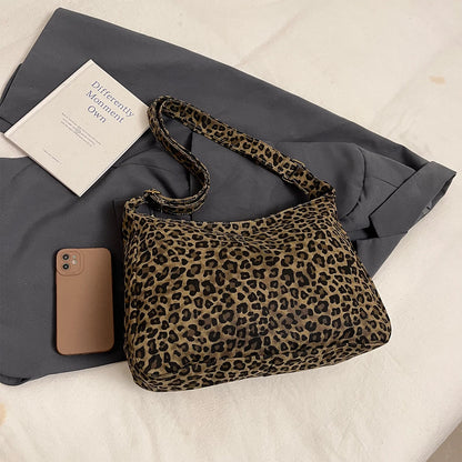 Women S Leopard Print Tote Bag Lightweight High-Capacity Shoulder Adjustable Strap Crossbody Daily