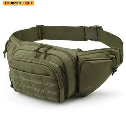 Homefish Men Waist Fanny Pack Belt Bag Tactical Military Motorcycle Rider Sports Climb Camping Nylon