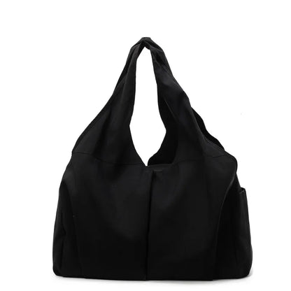 Large Nylon Shoulder Tote Bag – Soft Wrinkle Travel Handbag