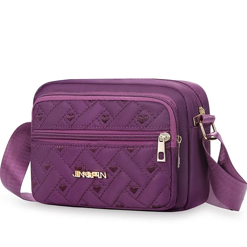 Nylon Crossbody Bag for Women – Lightweight Quilted Shoulder Purse