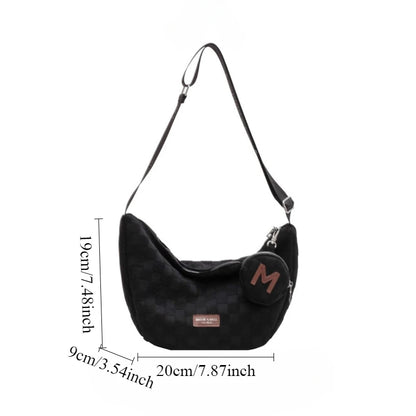 Korean Version White Cotton Messenger Bag Newwomen S Large Capacity Tote