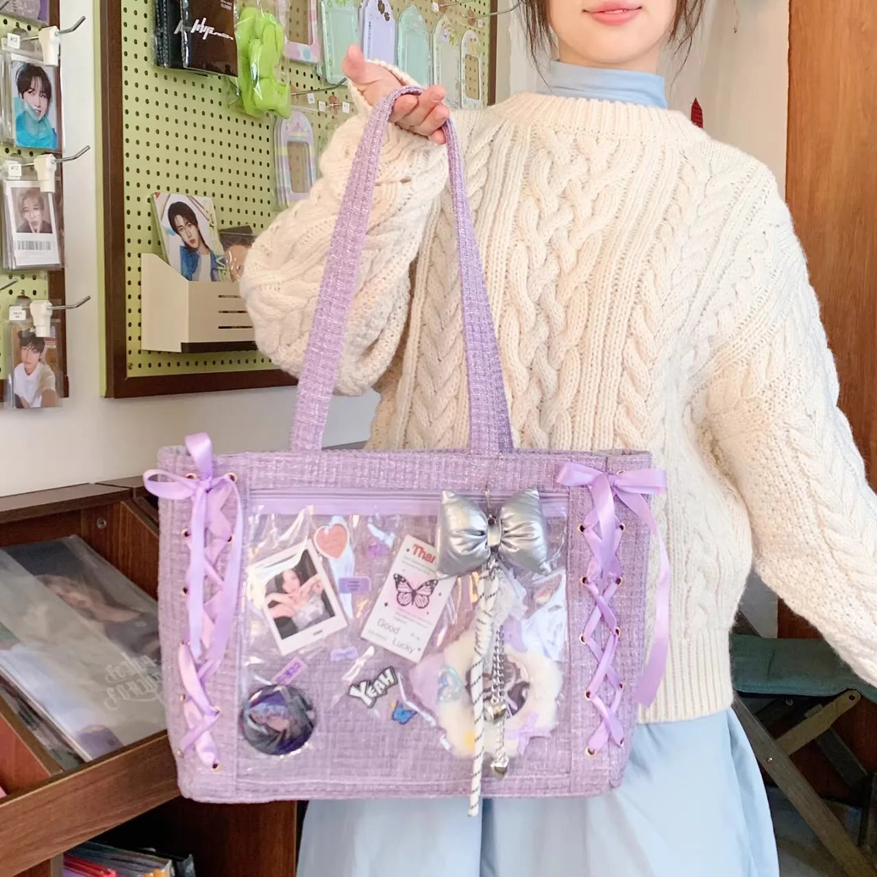 Ita Bag Transparent Window Tote for Anime & Lolita Fans