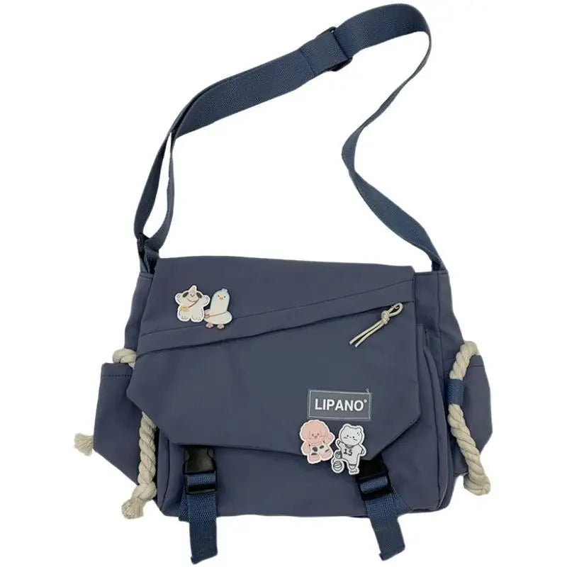 Canvas Crossbody Messenger Bag – Cute Casual Shoulder Bag for Women