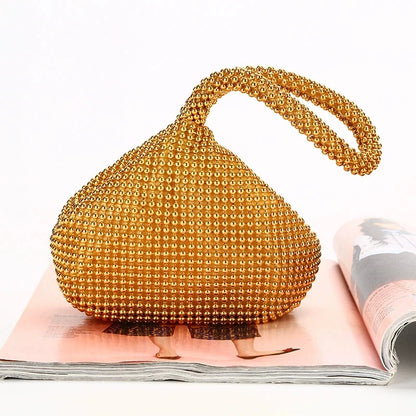 Rhinestone Glitter Clutch Bag – Sparkle Evening Wrist Purse