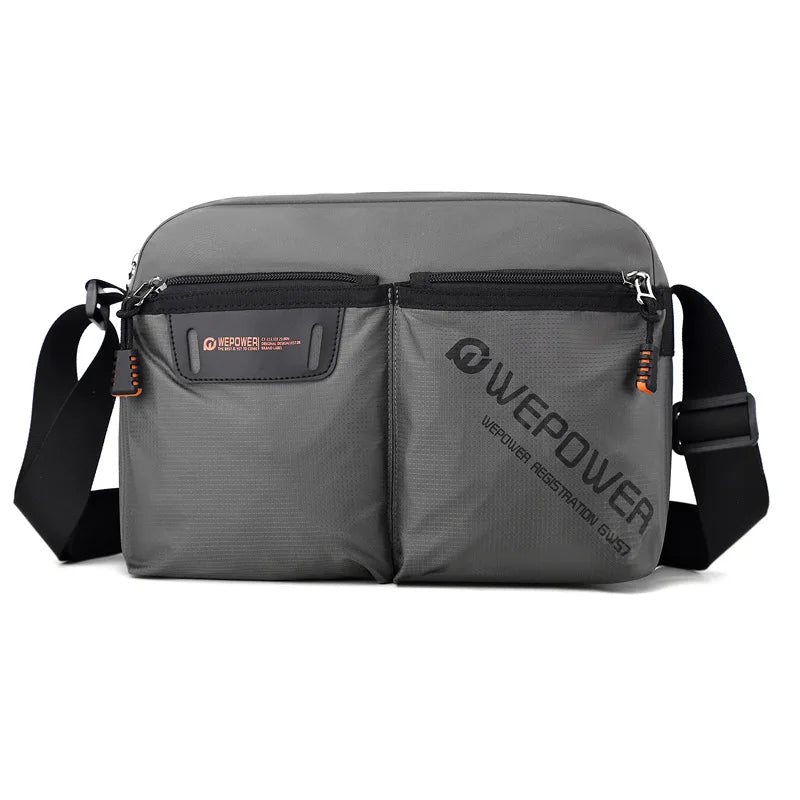 Casual Men S One Shoulder Sling Large Capacity Canvas Waterproof Bag - Waterproof