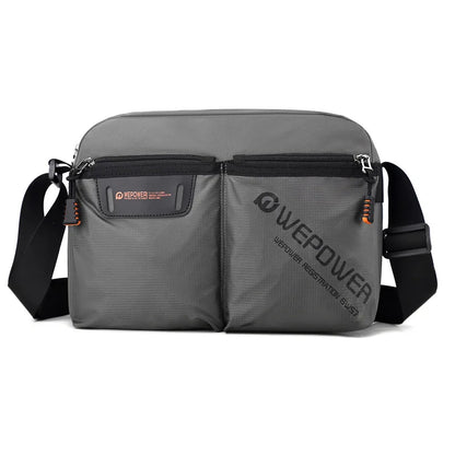 Casual Men S One Shoulder Sling Large Capacity Canvas Waterproof Bag - Waterproof