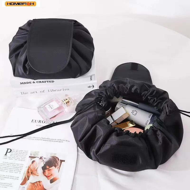 Women Drawstring Cosmetic Bag Travel Storage Makeup Organizer Female Make Up Pouch Portable