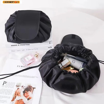Women Drawstring Cosmetic Bag Travel Storage Makeup Organizer Female Make Up Pouch Portable