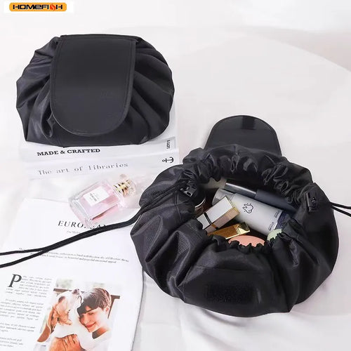 Women Drawstring Cosmetic Bag Travel Storage Makeup Organizer Female Make Up Pouch Portable