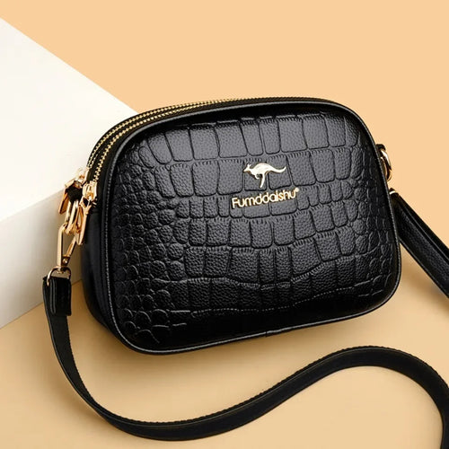 Women's Crossbody Bag – Multi-Pocket PU Leather Shoulder Handbag