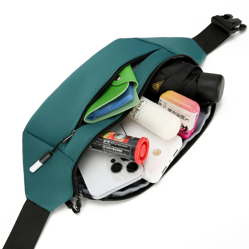 Men S Outdoor Chest Bag Large Capacity Leisure Running Sports Waist Shoulder