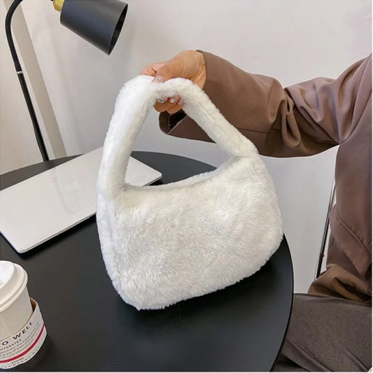 Armpit Single Shoulder Bag Chic Spicy Girl Leopard Print Ins Women S Fluffy Trendy