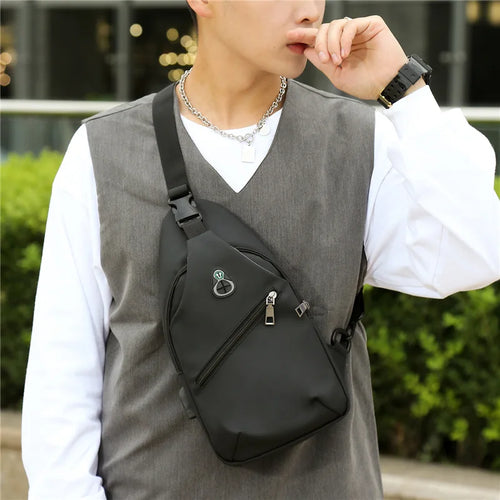 Men S Outdoor Running Mobile Phone Storage Multi-Function Large Capacity Chest Bag Shoulder