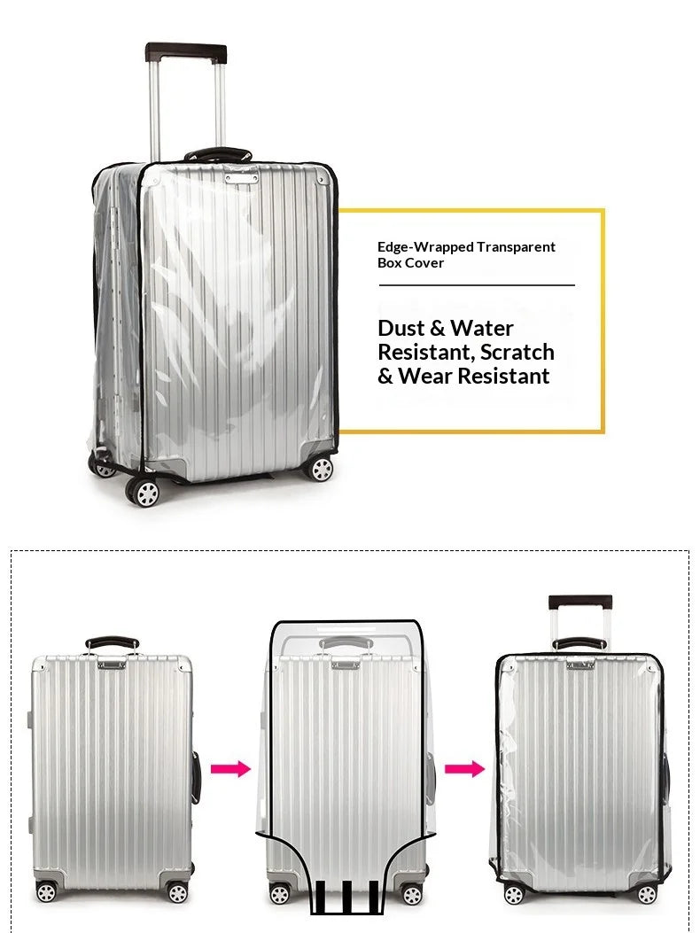 Transparent Pvc Luggage Protective Cover Wheeled Wear-Resistant Outer