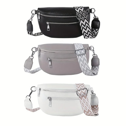 Women's Belt Bag with Boho Strap – Multi-Pocket Fanny Pack