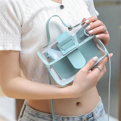 Clear PVC Mini Crossbody Bag for Women – Transparent Jelly Purse