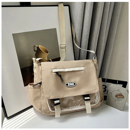 Daily Versatile Large Capacity Class Mailman Shoulder Bag Cute College Style Girl Japanese Campus