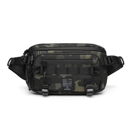 Men S Single-Shoulder Crossbody Bag Outdoor Waterproof Oxford Fabric Large-Capacity Multi-Functional