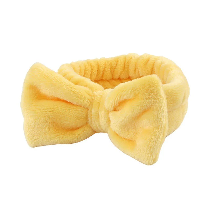 Coral Fleece Spa Headband & Wristband Skincare Set