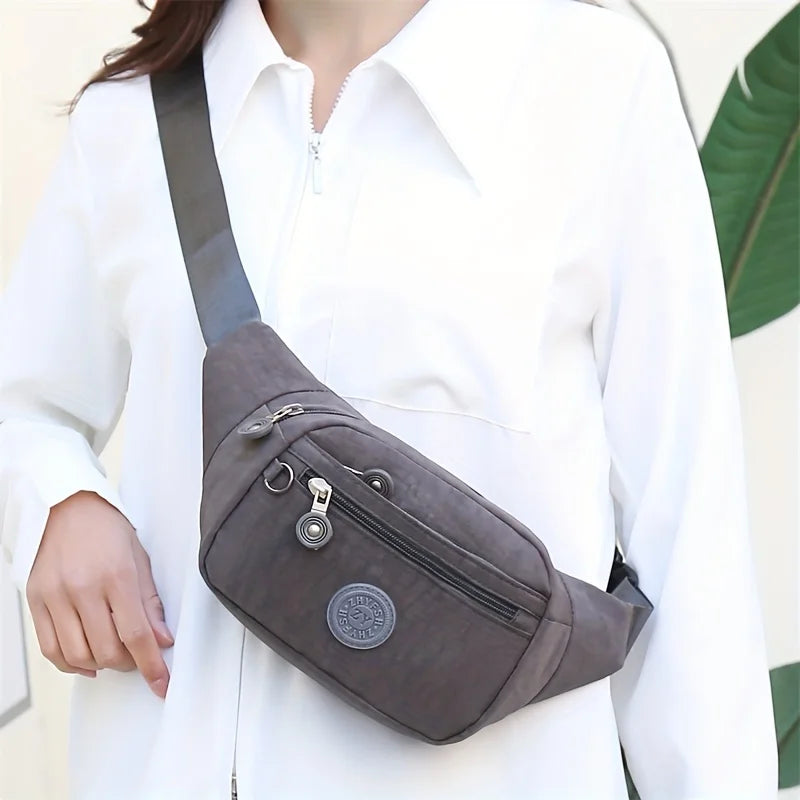 Fanny Pack Crossbody Sling Bag – Multi-Pocket Waist Purse for Women