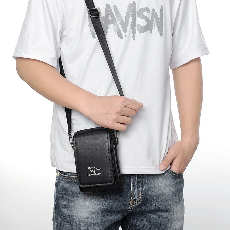 Male Mobile Phone Key Integrated Cross-Body Bag Business Large Capacity Shoulder