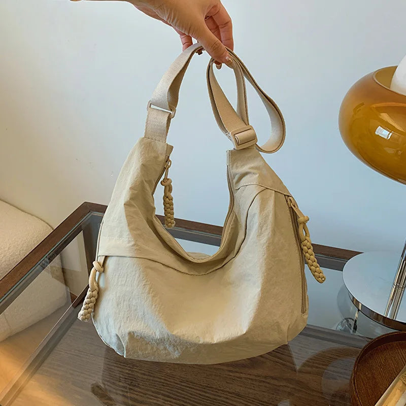 Korean Dumpling Shoulder Bag – Minimalist Hobo Bag for Women