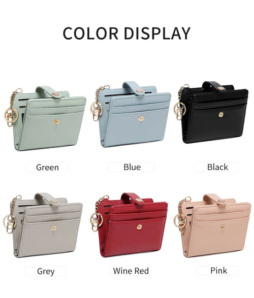 Double-Folding Ultra-Thin Card Case Rfid Anti-Theft Swiping Women S Wallet