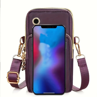 Nylon Crossbody Phone Bag for Women – Lightweight Mini Messenger Purse