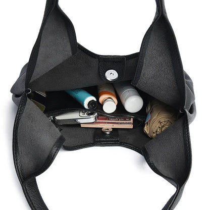 Oversized Soft Leather Hobo Tote Bag Spacious Stylish Versatile Handbag Armpit Shoulder Bags