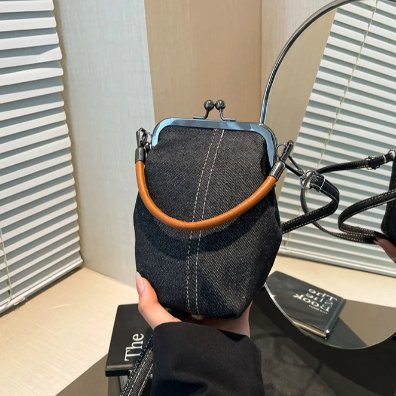 Leather Minimalist Top Handle Bag Detachable Strap