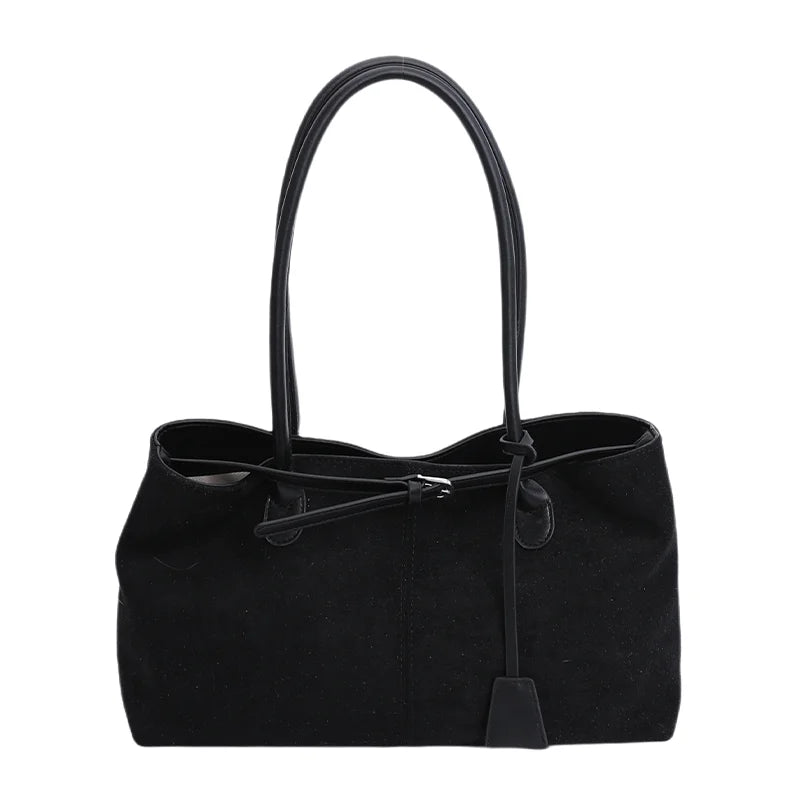 Retro PU Leather Tote Bag for Women – Luxury Shoulder Handbag
