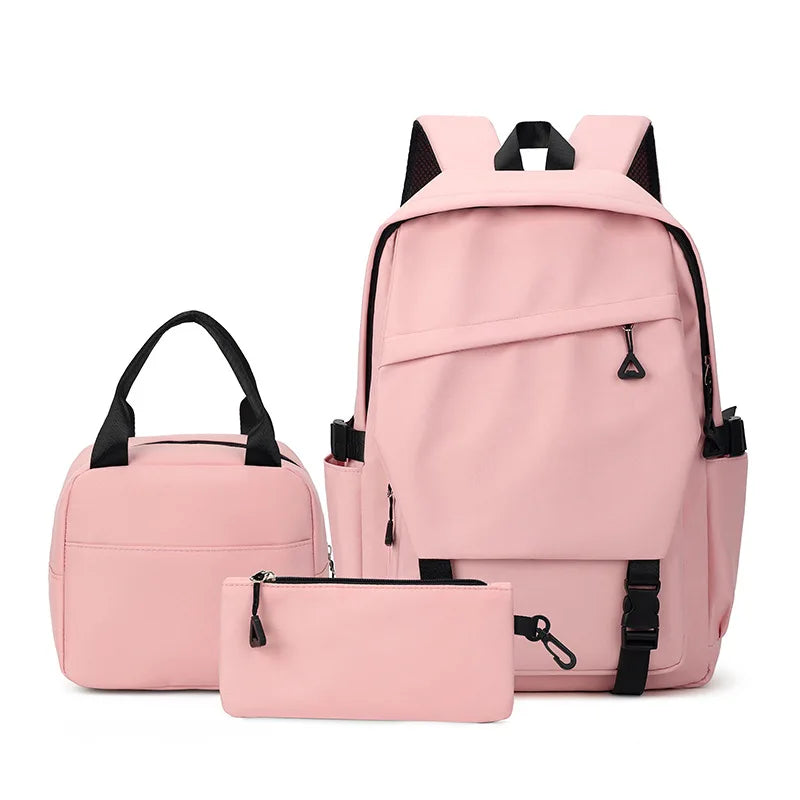 3-Piece School Backpack Set with Lunch Bag & Pencil Case