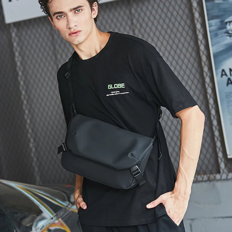 Men S Waterproof Oxford Fabric Single-Shoulder Fashionable Messenger Bag - Waterproof