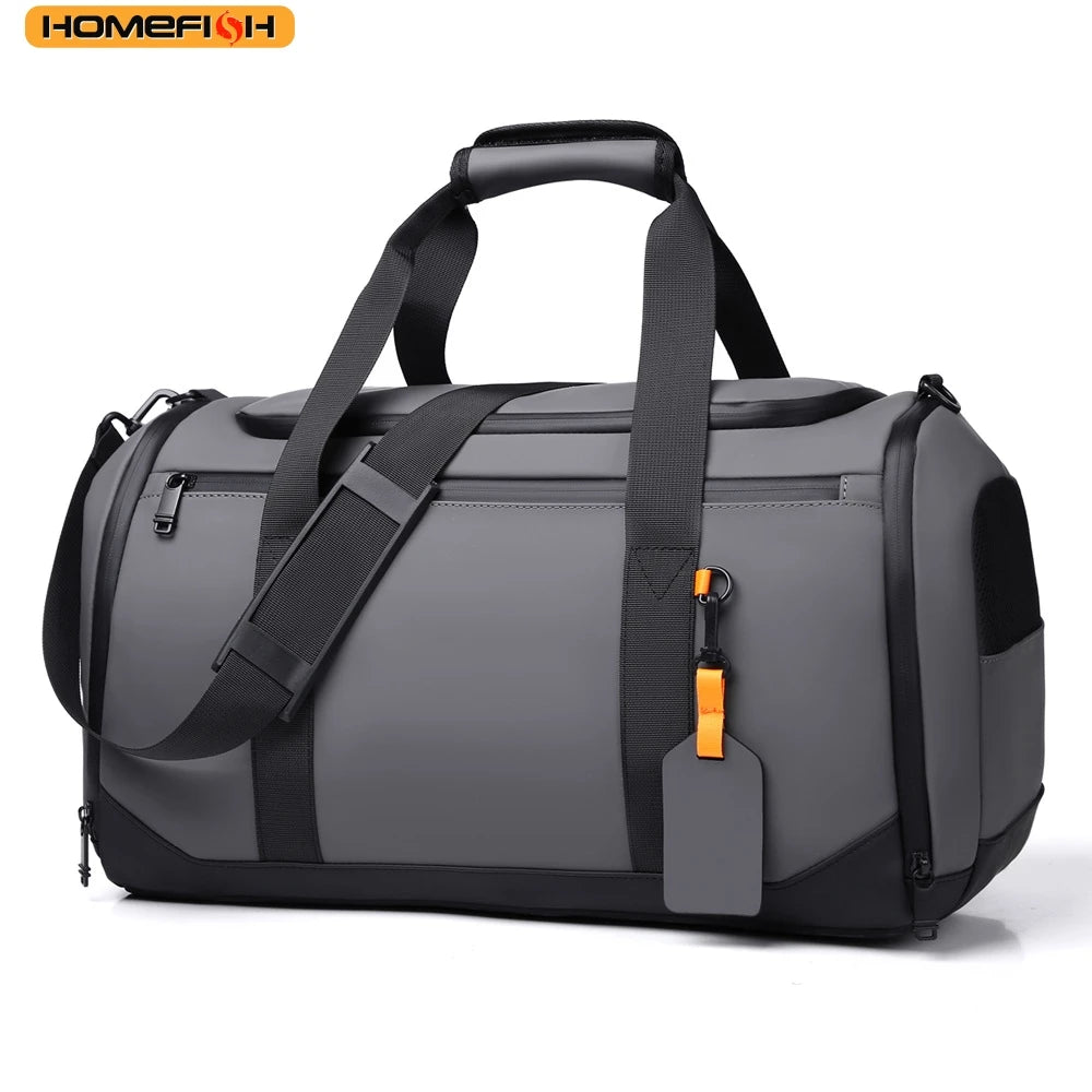 Homefish Large Capacity Travel Duffel Bag - Durable Oxford Cloth Spacious Stylish Overnight Sports